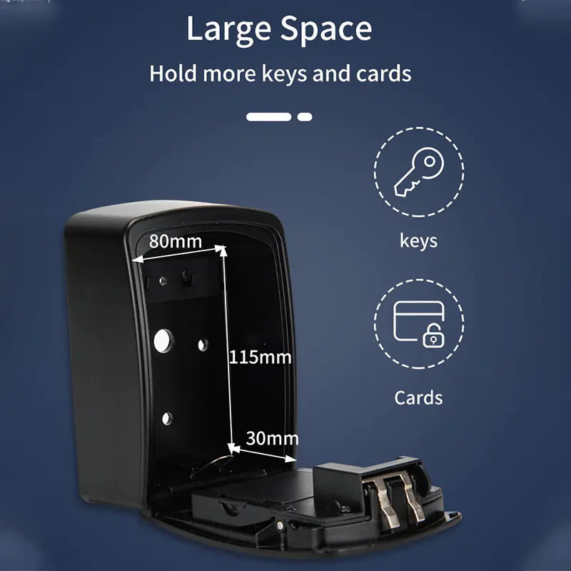 Smart Home Key Box with BT APP Unlock and Waterproof Design