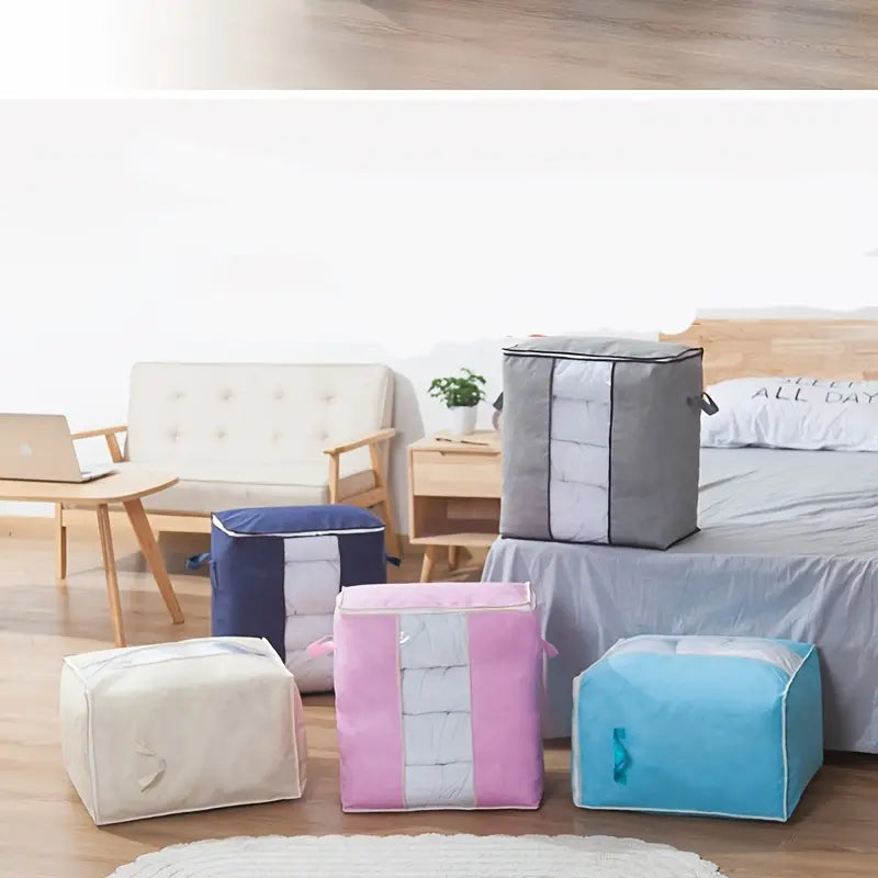 Foldable Storage Bags for Organizing Clothes and Blankets