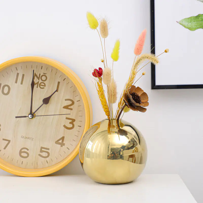 Electroplated Ceramic Gold Vase for Home Decor