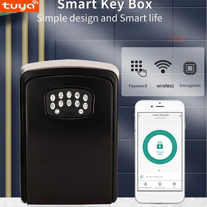 Smart Home Key Box with BT APP Unlock and Waterproof Design