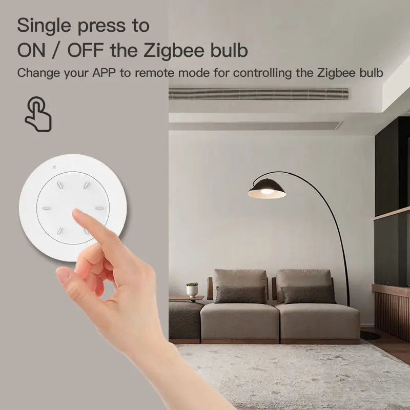 Zigbee Smart Home Scene Switch with Wireless Knob