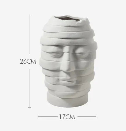 Minimalist Ceramic Face Vase for Home Decor