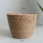 Woven Grass Planter Basket for Home Decor