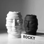 Minimalist Ceramic Face Vase for Home Decor