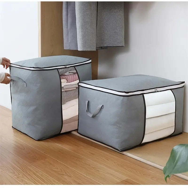 Foldable Storage Bags for Organizing Clothes and Blankets