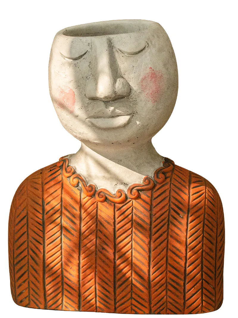 Artistic Portrait Sculpture Planter for Home Decor