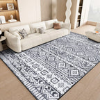 Vamcheer Washable Area Rug 9x12 - Living Room Rugs for Bedroom Modern Area Rugs for Living Room Dinning Rugs No Shedding & Easy to Clean High Traffic Machine Washable Rugs Non Slip Carpet Grey