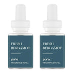 Pura Malodor Refill - Smart Home Air Diffuser Fragrance Refill - Up to 120-Hours of Premium Fragrance per Refill - Clean Diffuser Fragrance - Air Deodorizer & Odor Eliminator - 2 Pack Fresh Bergamot