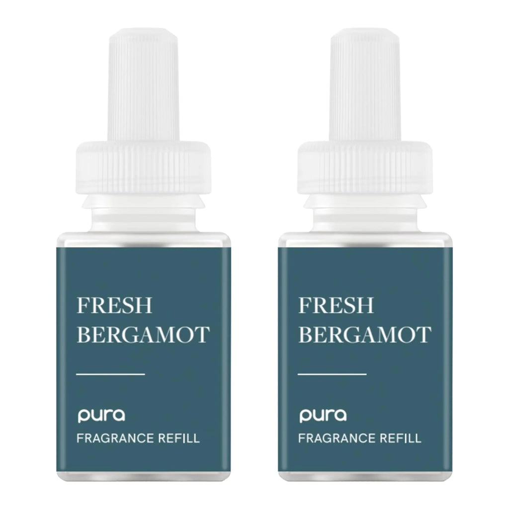 Pura Malodor Refill - Smart Home Air Diffuser Fragrance Refill - Up to 120-Hours of Premium Fragrance per Refill - Clean Diffuser Fragrance - Air Deodorizer & Odor Eliminator - 2 Pack Fresh Bergamot
