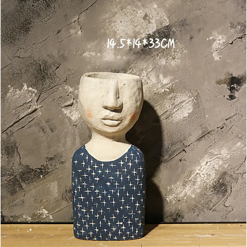 Artistic Portrait Sculpture Planter for Home Decor