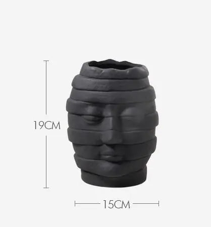 Minimalist Ceramic Face Vase for Home Decor