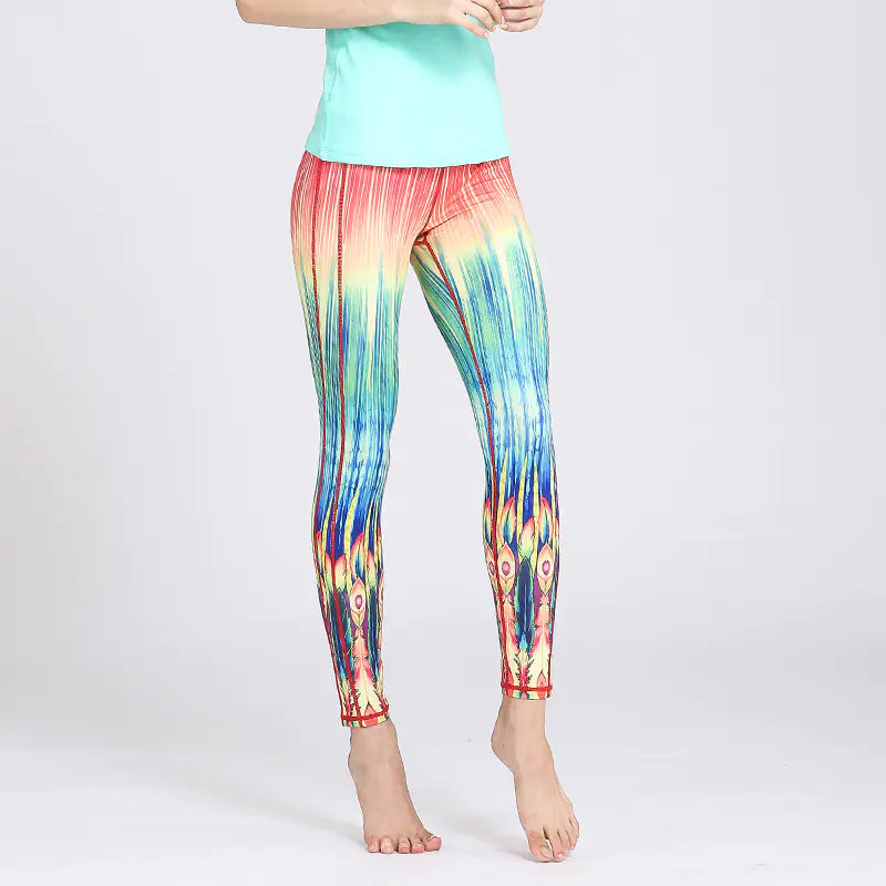 Colorful Cropped Yoga Pants for Active Lifestyle