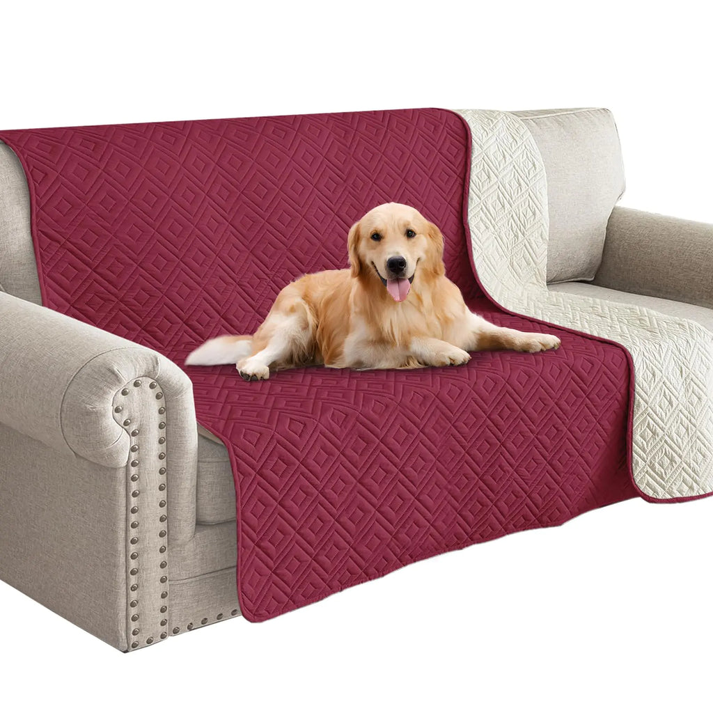 ZNSAYOTX 2025 Waterproof Dog Blankets for Bed - Comfy Couch Cover for Pets (52"x82") Sofa Blankets Durable Washable Indoor Couch Sofa Covers Incontinence Furniture Protector (Wine Red)