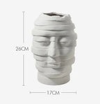 Minimalist Ceramic Face Vase for Home Decor