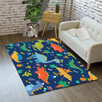 Cartoon Dinosaur Area Rugs Lovely Dinosaur Carpet Rugs for Boys Kids Blue Cute Animal Patterns Carpet Dinosaur Rugs for Boys Bedroom Living Dinning Room Bedroom Kitchen Playing Room 2×3